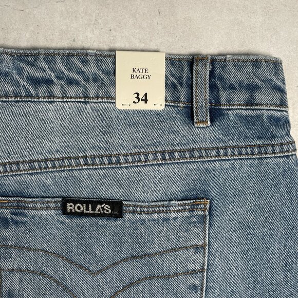 NWT ROLLA'S Kate Baggy 90s Blue Jean Womens 34 Vintage Blue Anthro FP - Picture 6 of 13